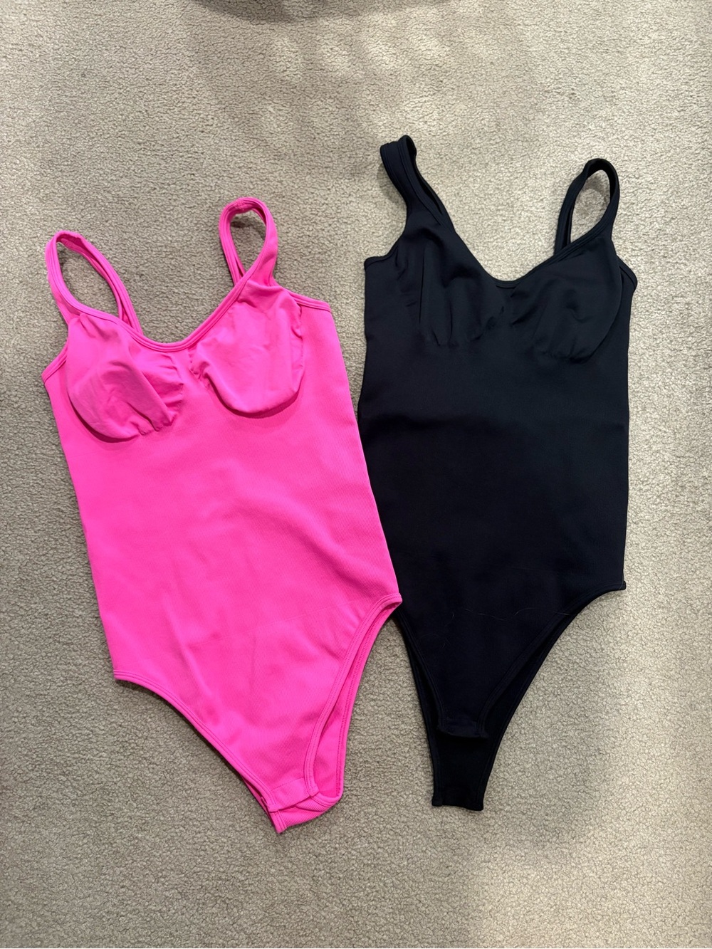 Women’s' Pink and Black One-Piece bodysuit - Pack of 2